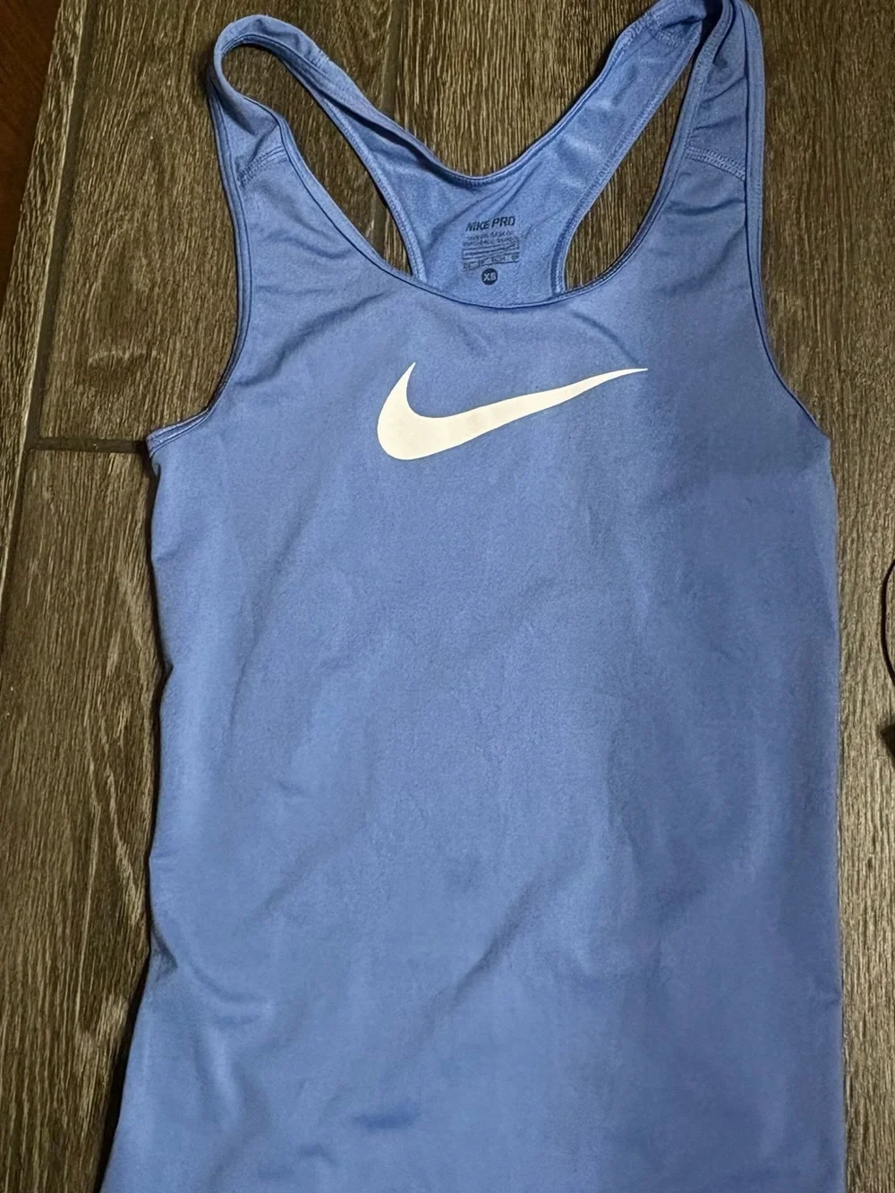 Nike Periwinkle Racerback Tank with White Swoosh